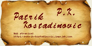 Patrik Kostadinović vizit kartica